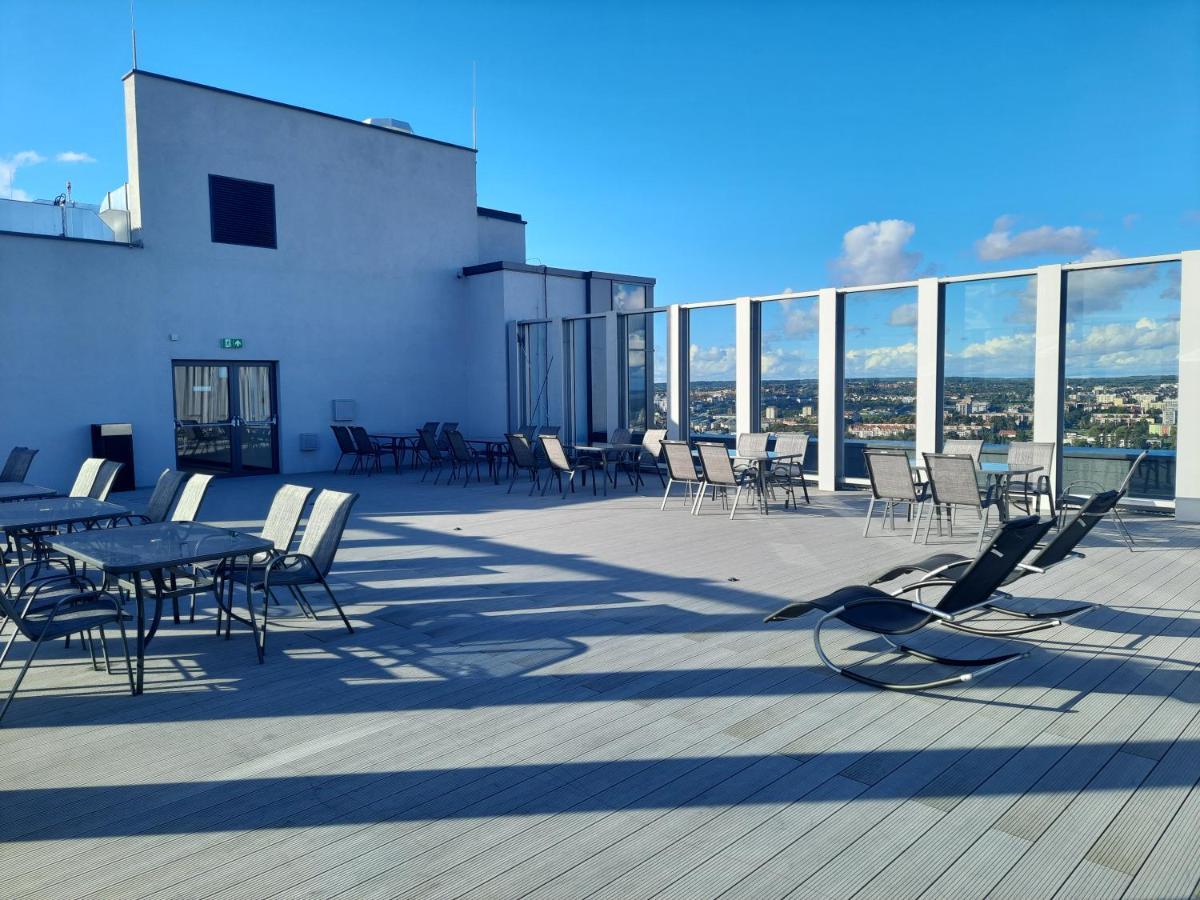 Hanza Tower Sunny Apartment Stettino Esterno foto